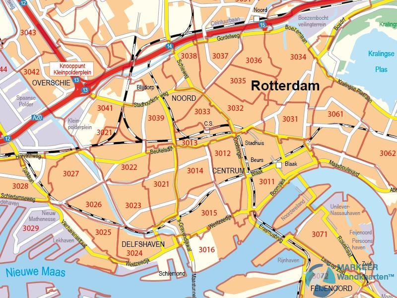 ਨਕਸ਼ਾ ਦੇ ਰਾਟਰਡੈਮ postcode 